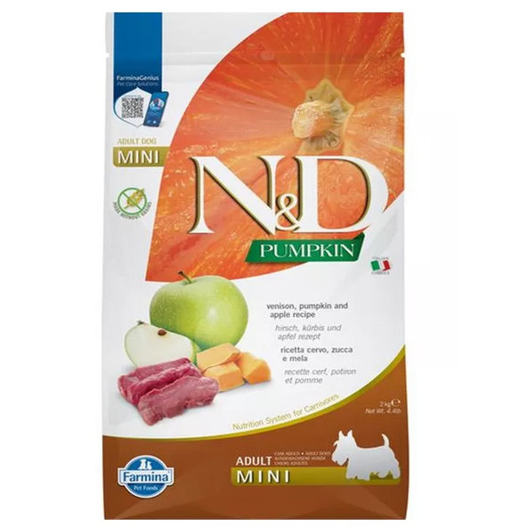 Farmina N&D Dog Pumpkin GF adult mini jelen jablko 2 kg