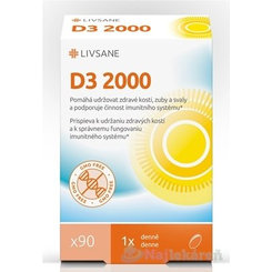LIVSANE vitamín D3 2000 IU 90 kapslí