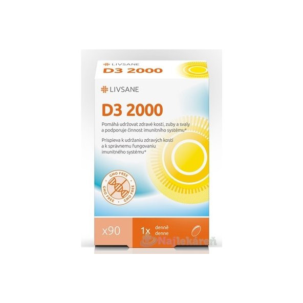 LIVSANE vitamín D3 2000 IU 90 kapslí