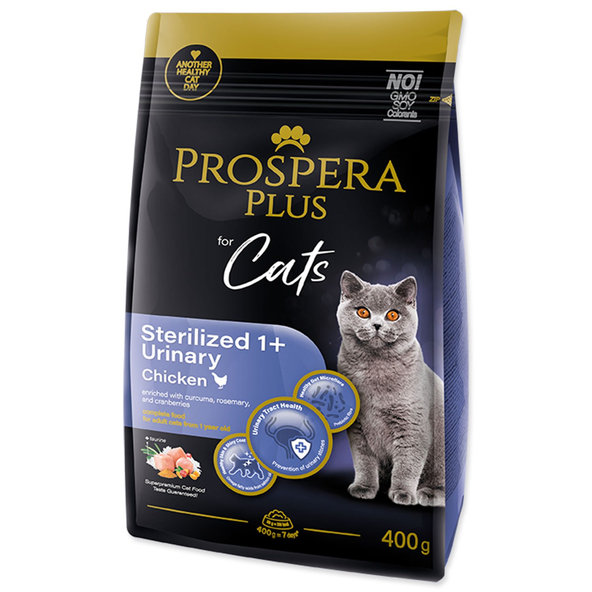 Prospera Plus Sterilized 1+ Urinary krmivo pro kočky kuřecí 400 g