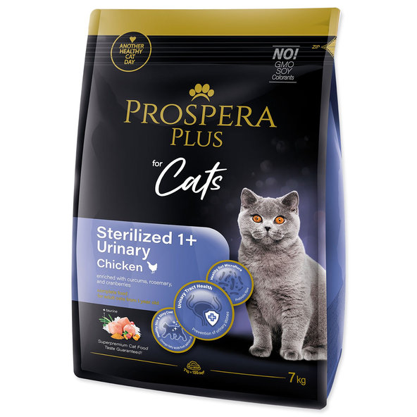 Prospera Plus Sterilized 1+ Urinary krmivo kočky kuřecí 7 kg