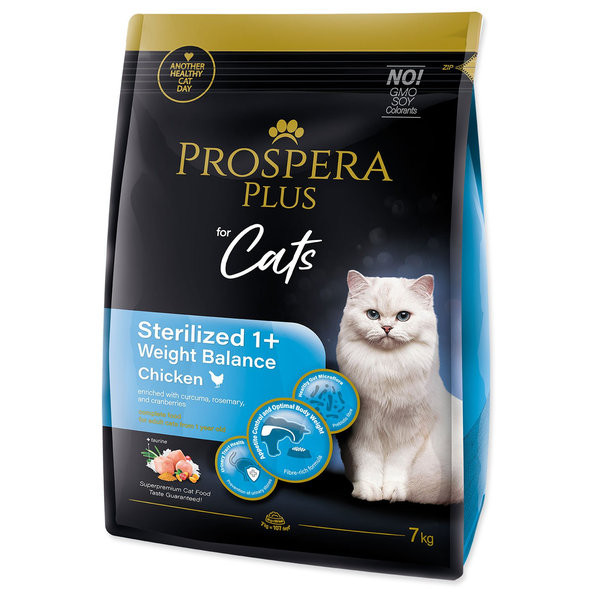Prospera Plus Sterilized 1+ Weight Balance krmivo kočky kuřecí 7 kg