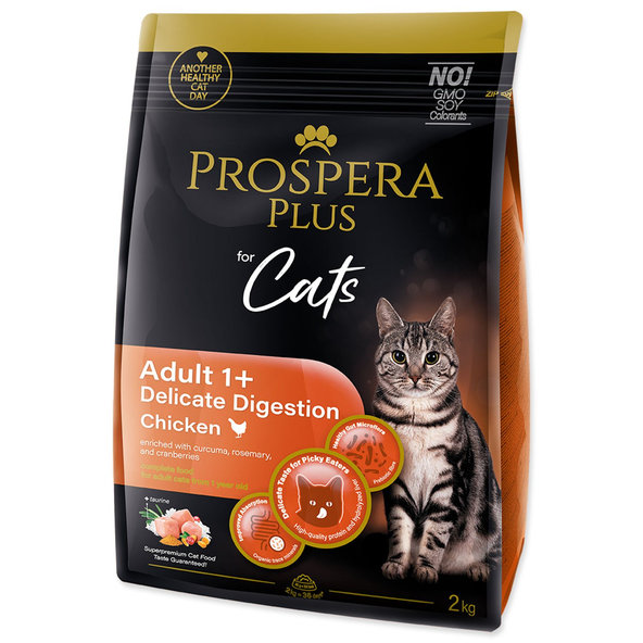 Prospera Plus Adult 1+ Delicate Digestion krmivo kočky kuřecí 2 kg