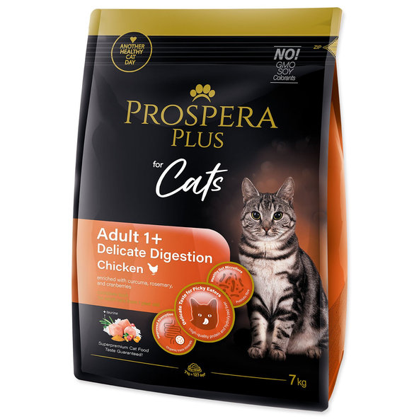 Prospera Plus Adult 1+ Delicate Digestion krmivo kočky kuřecí 7 kg