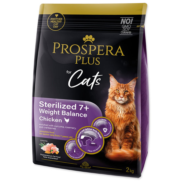 Prospera Plus Sterilized 7+ Weight Balance krmivo kočky kuřecí 2 kg