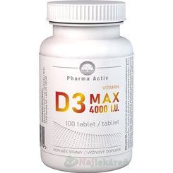 Pharma Activ Vitamín D3 Max 4000 IU 100 tablet