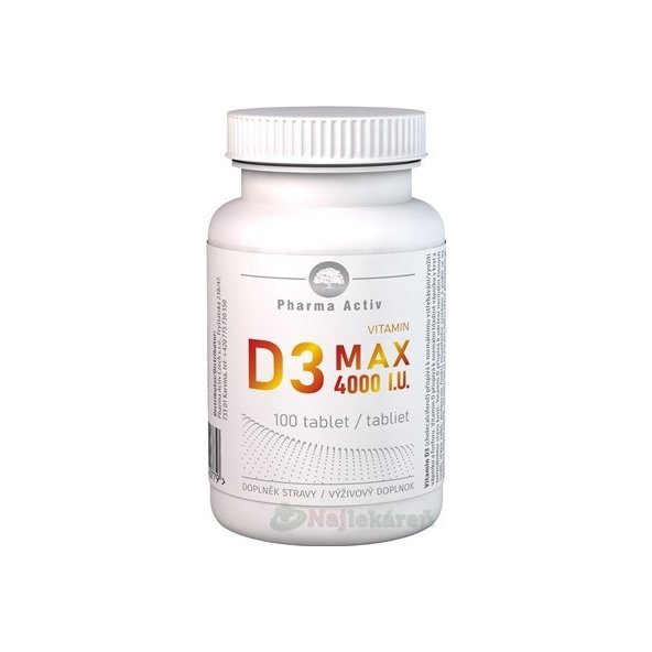 Pharma Activ Vitamín D3 Max 4000 IU 100 tablet
