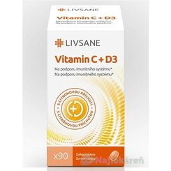 LIVSANE vitamín C + D3 žvýkací tablety 90 ks