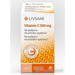 LIVSANE Vitamin C 500 mg 60 žvýkacích tablet