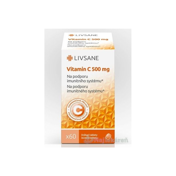 LIVSANE Vitamin C 500 mg 60 žvýkacích tablet