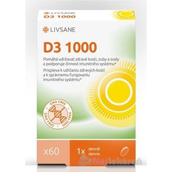 LIVSANE vitamín D3 1000 IU 60 kapslí