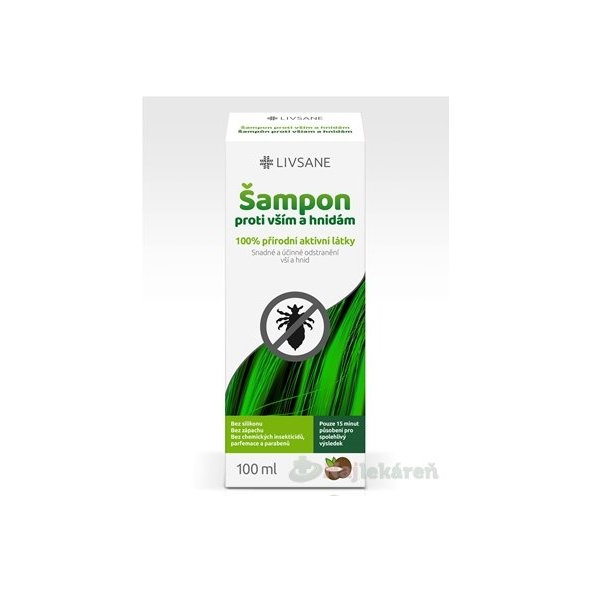 LIVSANE šampon proti vším a hnidám 100 ml