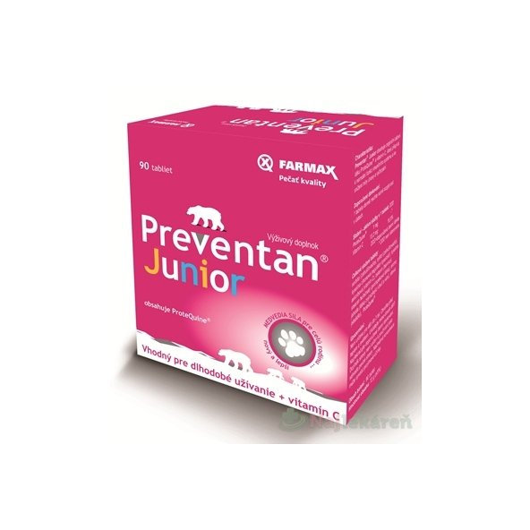 FARMAX Preventan Junior + vitamin C 90 tablet