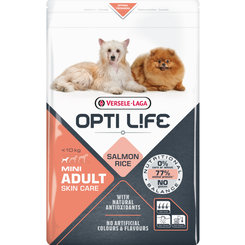 Versele-Laga Opti Life Adult Skin Care Mini krmivo pro dospělé psy malých plemen s citlivou kůží a srstí 2,5 kg