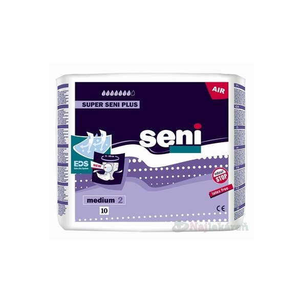 Seni Super Plus Air Medium 2 plenkové inkontinenční kalhotky 10 ks