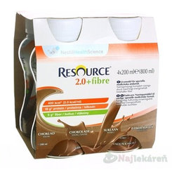 Resource 2.0 + Fibre čokoláda 4x200 ml