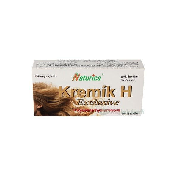 Naturica Křemík H Exclusive + Kyselina hyaluronová 30+15 tablet