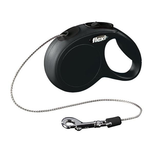 Flexi Classic NEW M černé vodítko lanko 5 m