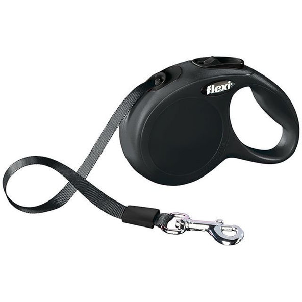 Flexi Classic NEW S černé vodítko páska 5 m