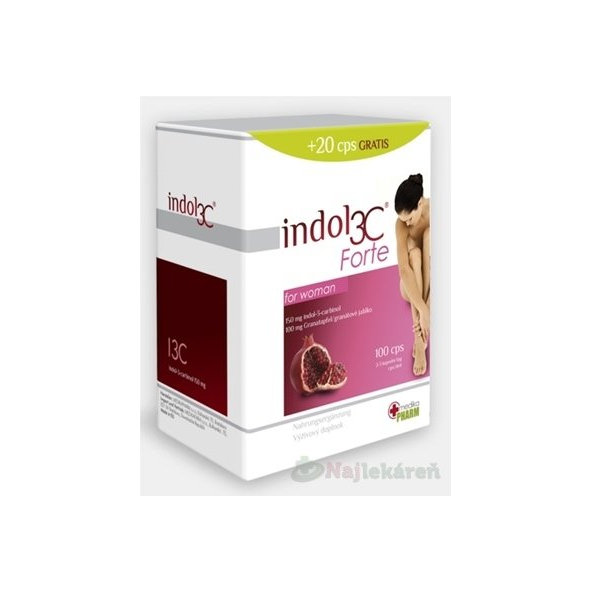 Indol3C Forte for Woman 100+20 kapslí