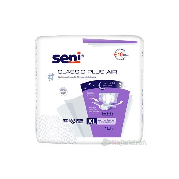Seni Classic Plus Air XL plenkové inkontinenční kalhotky 10 ks