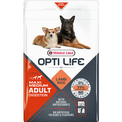 Versele-Laga Opti Life Adult Digestion Medium & Maxi krmivo pro dospělé psy středních a velkých plemen s citlivým trávením 12,5 kg