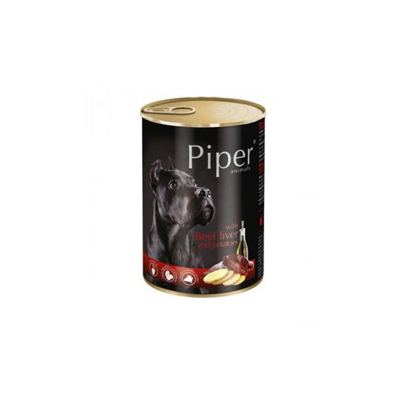 PIPER konzerva pro psy s hovězími játry a bramborami 400 g