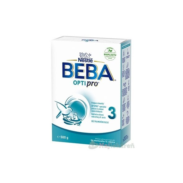 BEBA OPTIPRO 3 mléčná výživa 12m+ 500 g