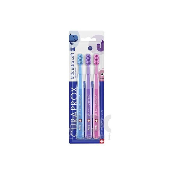 Curaprox CS 5500 Kids Ultrasoft dětský zubní kartáček 3 ks