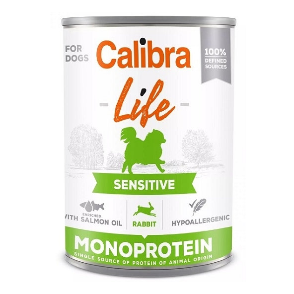 Calibra Dog Adult Life Sensitive králík konzerva 6×400 g