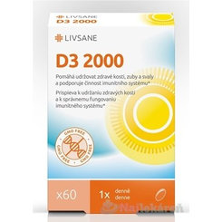 LIVSANE vitamín D3 2000 IU 60 kapslí