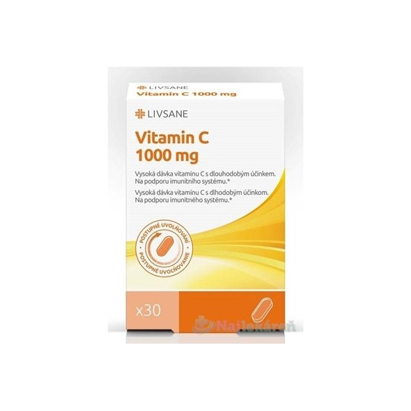 LIVSANE vitamín C 1000 mg s postupným uvolňováním 30 tablet