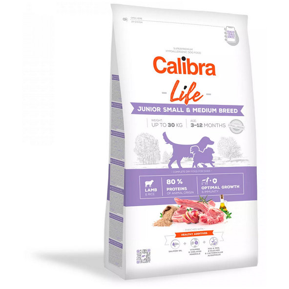 Calibra Dog Life Junior Small&Medium Breed jehněčí 2,5 kg