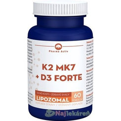 Pharma Activ Lipozomální K2 MK7 + D3 Forte 60 kapslí