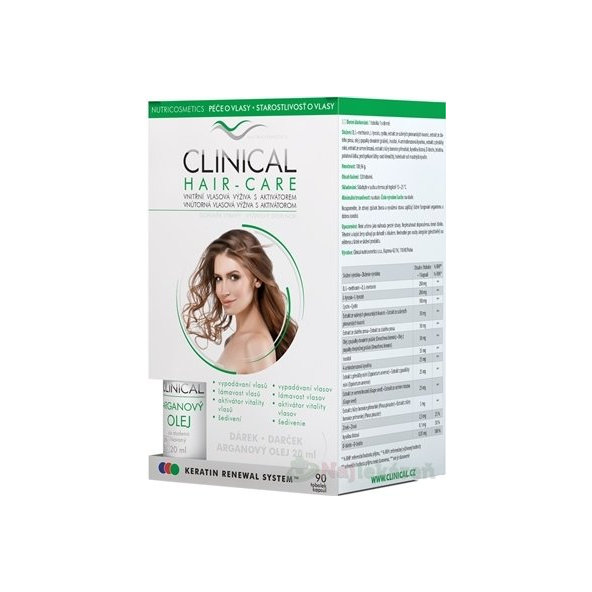 Pharma Activ Clinical Hair-Care 90 kapslí + Arganový olej 20 ml