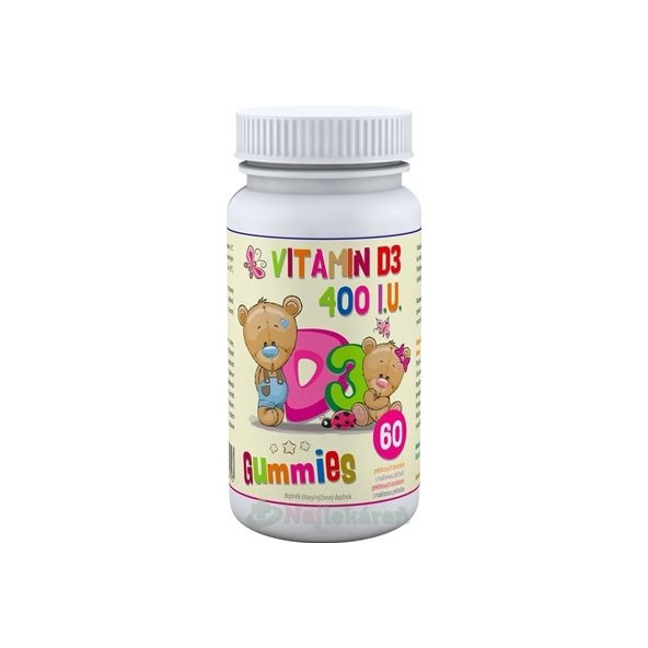 Pharma Activ Clinical Vitamín D3 400 IU Gummies 60 želé bonbonů
