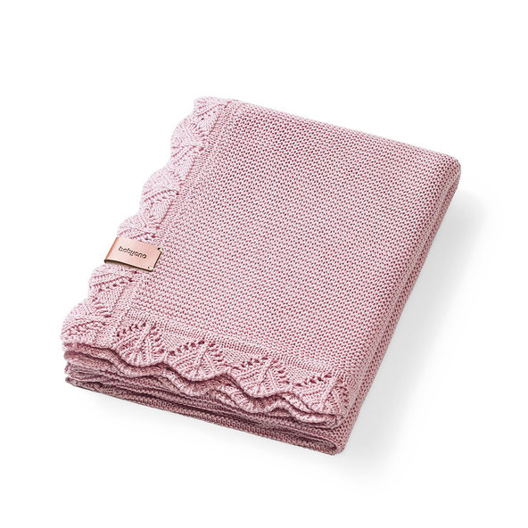 Babyono bambusová pletená deka 75×100 cm pink