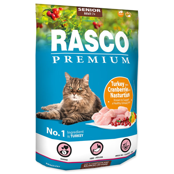 Rasco Premium Senior krmivo pro psy krůtí s brusinkami 400 g