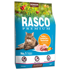 Rasco Premium Senior krmivo pro psy krůtí s brusinkami 2 kg