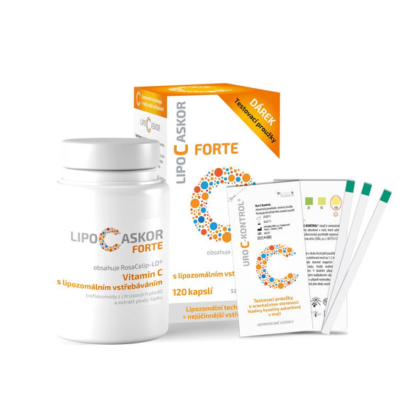 LIPO C ASKOR Forte 120 kapslí + 4 testovací proužky