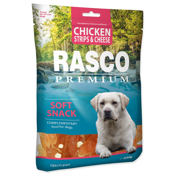 Rasco Premium pamlsek kuře se sýrem, plátky 230 g