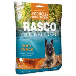 Rasco Premium pamlsek treska obalená kuřecím, rolky 230 g