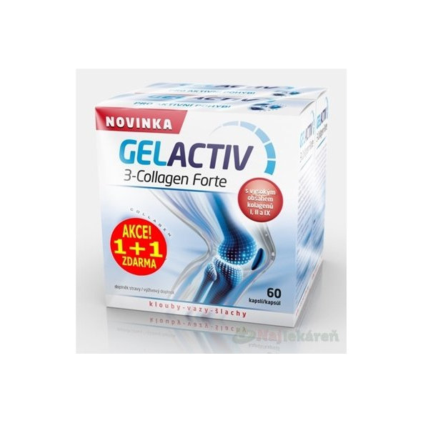 SALUTEM GELACTIV 3-Collagen Forte 120 kapslí
