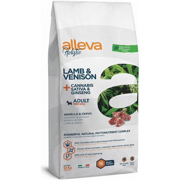 Alleva Holistic pro dospělé psy Mini jehněčí a zvěřina 12 kg