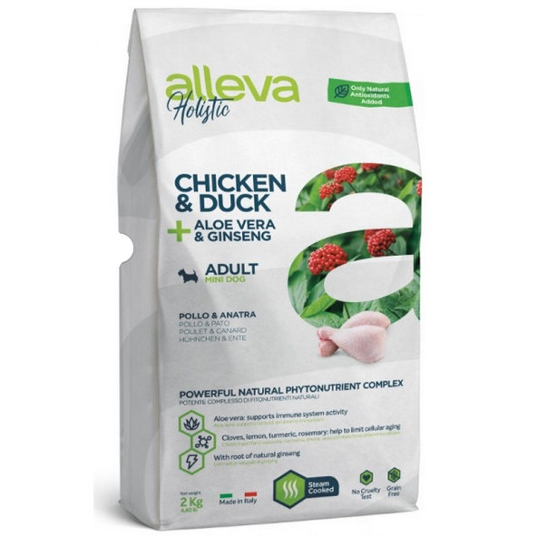 Alleva Holistic dog adult mini chicken & duck 2kg