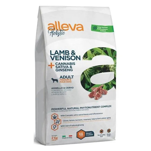 Alleva Holistic Dog Adult Medium & Maxi Lamb & Venison 12 kg