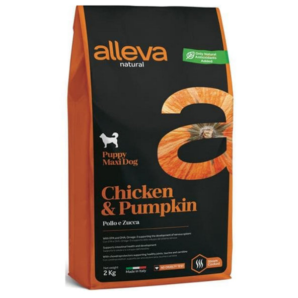Alleva Natural dog puppy maxi chicken & pumpkin 2kg