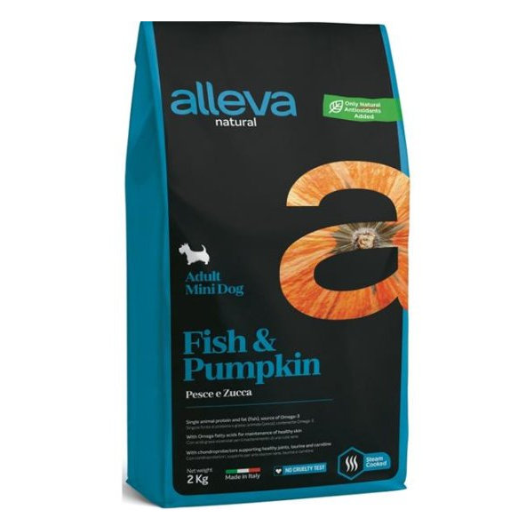 Alleva Natural dog adult mini fish & pumpkin 2kg
