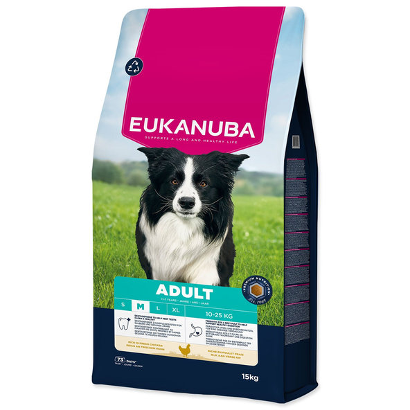 Eukanuba krmivo pro psy Adult Medium kuřecí 15 kg