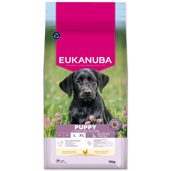Eukanuba krmivo pro psy Puppy Large kuřecí 15 kg